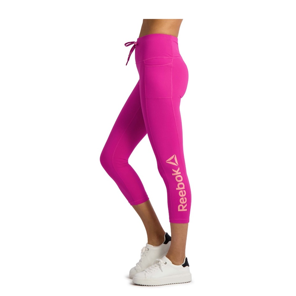 Reebok Women's 23" Solid Fearless Capri Leggings with Side Pockets
